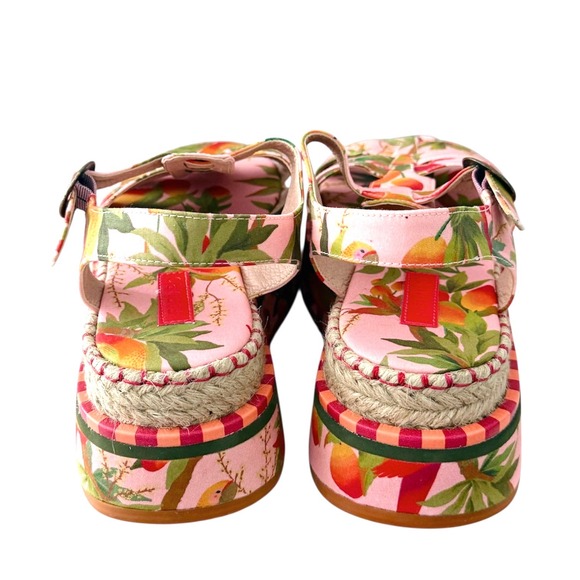 Farm Rio Mango Trees Platform Espadrille Sandals 8/39 - Picture 9 of 11
